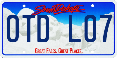 SD license plate 0TDL07