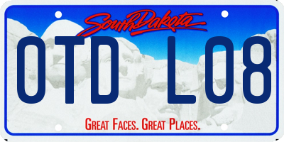 SD license plate 0TDL08