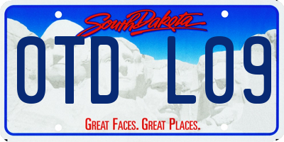 SD license plate 0TDL09