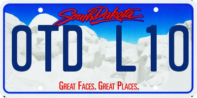 SD license plate 0TDL10
