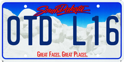 SD license plate 0TDL16