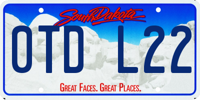 SD license plate 0TDL22