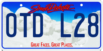 SD license plate 0TDL28