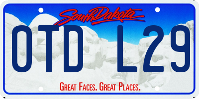 SD license plate 0TDL29