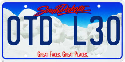 SD license plate 0TDL30