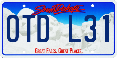 SD license plate 0TDL31