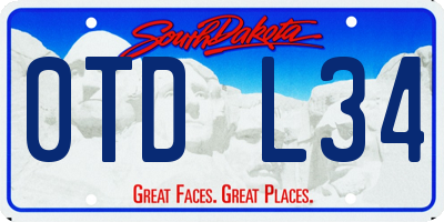 SD license plate 0TDL34