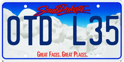 SD license plate 0TDL35