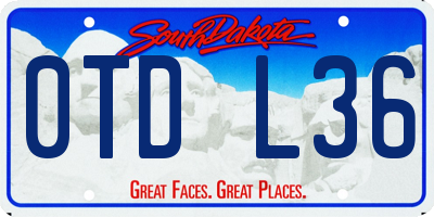 SD license plate 0TDL36