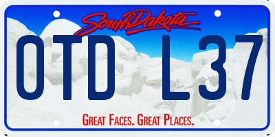 SD license plate 0TDL37