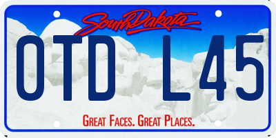 SD license plate 0TDL45