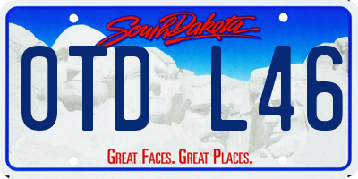 SD license plate 0TDL46