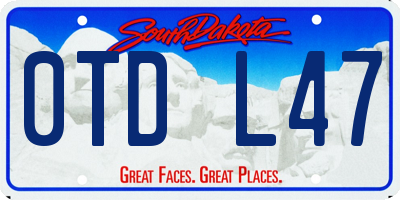 SD license plate 0TDL47
