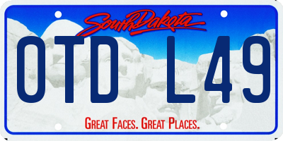 SD license plate 0TDL49