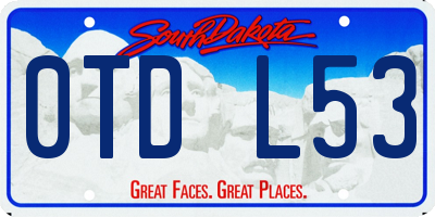 SD license plate 0TDL53