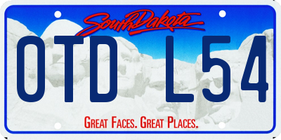 SD license plate 0TDL54