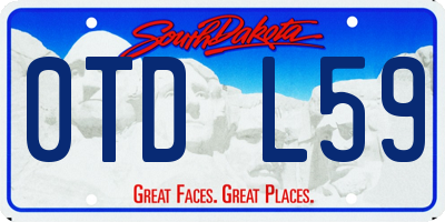 SD license plate 0TDL59