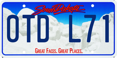 SD license plate 0TDL71