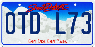 SD license plate 0TDL73