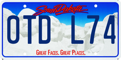 SD license plate 0TDL74
