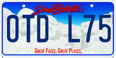 SD license plate 0TDL75