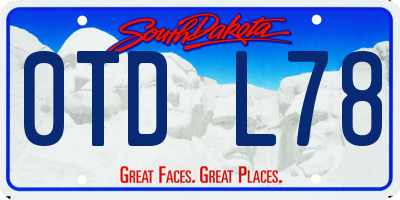 SD license plate 0TDL78