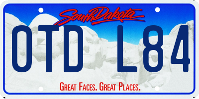 SD license plate 0TDL84