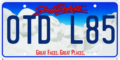 SD license plate 0TDL85