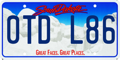 SD license plate 0TDL86