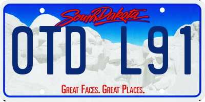 SD license plate 0TDL91