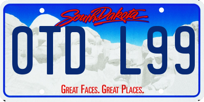 SD license plate 0TDL99