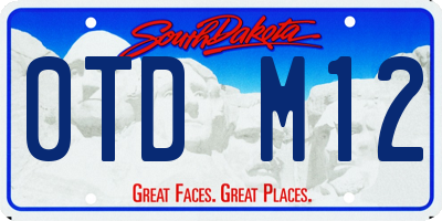 SD license plate 0TDM12