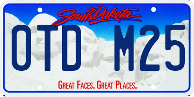 SD license plate 0TDM25