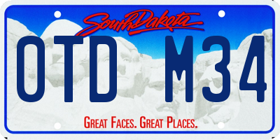 SD license plate 0TDM34