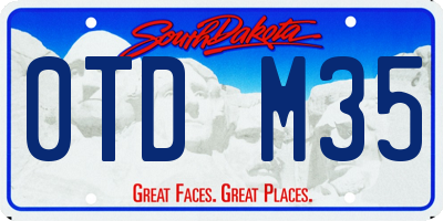 SD license plate 0TDM35