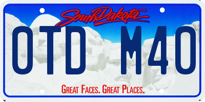 SD license plate 0TDM40