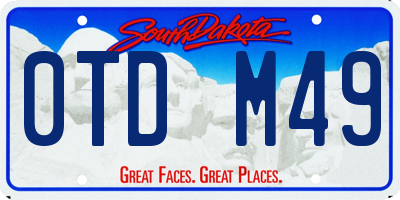 SD license plate 0TDM49
