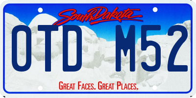 SD license plate 0TDM52