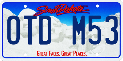 SD license plate 0TDM53