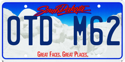SD license plate 0TDM62