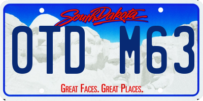 SD license plate 0TDM63