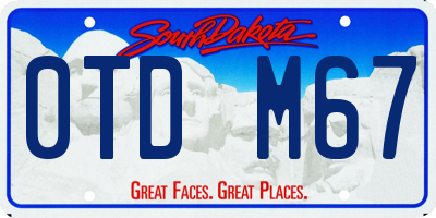 SD license plate 0TDM67