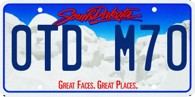 SD license plate 0TDM70