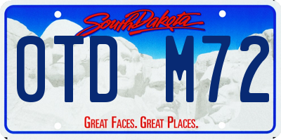 SD license plate 0TDM72