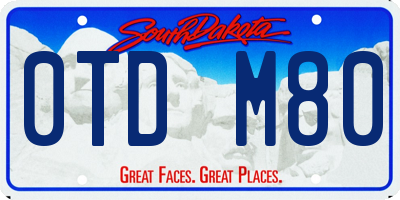SD license plate 0TDM80