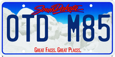 SD license plate 0TDM85