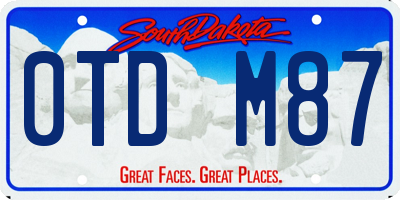 SD license plate 0TDM87