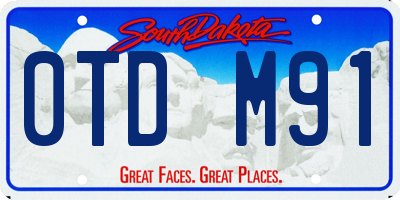 SD license plate 0TDM91