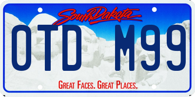 SD license plate 0TDM99