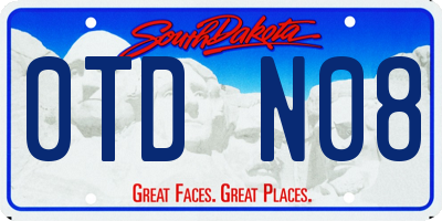 SD license plate 0TDN08